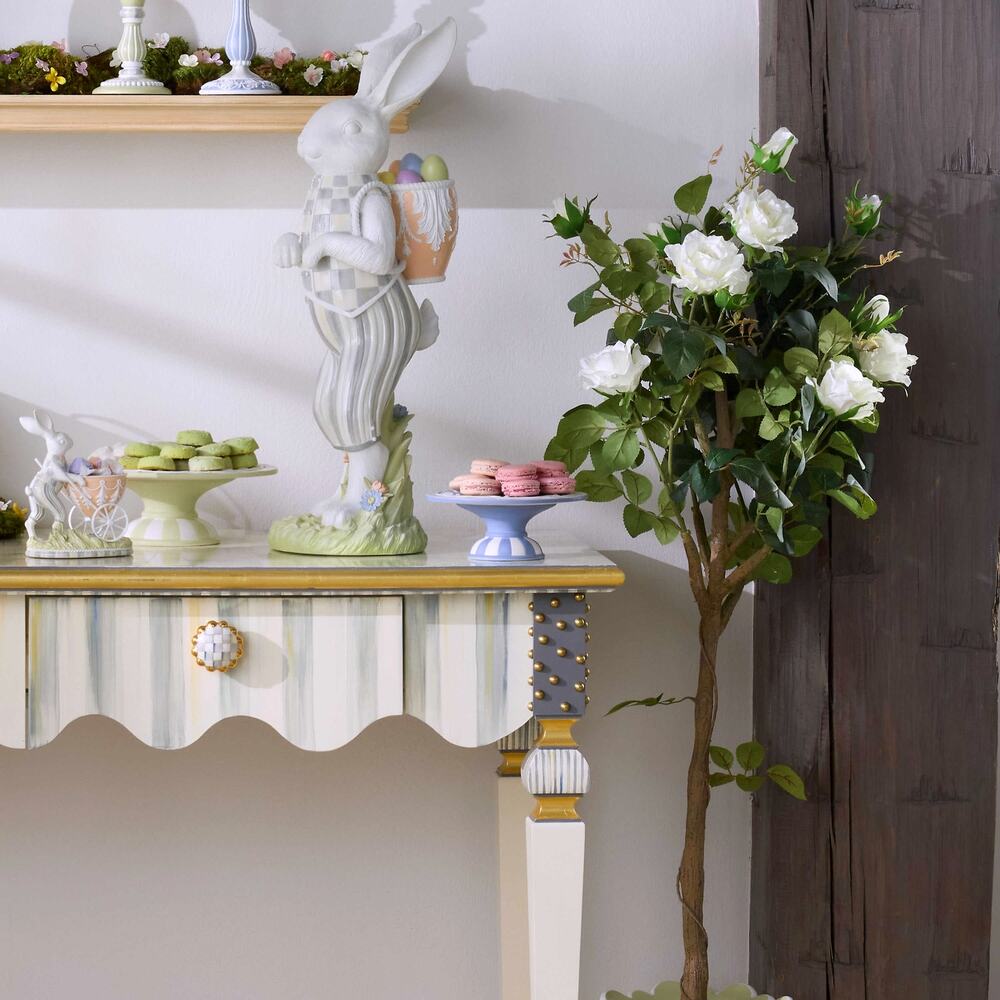 Brand New Mackenzie-Childs Cameo Small Pedestal Platter - Picture 3 of 3